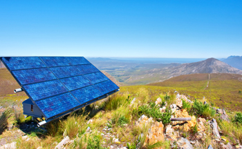 Solar cells on South Africa's Western Cape. Photo credit: PhotoSky via Shutterstock.